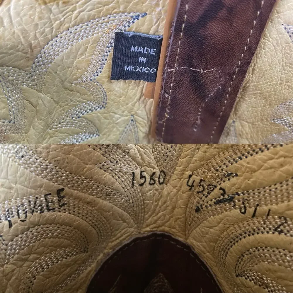 EUC - Justin 1560 Brown Leather Western Cowboy Boots